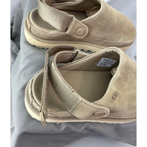 UGG Beige Goldenrod Suede Slip-On Adjustable Strap Clog Womens Shoes Size 7 - Picture 8 of 15